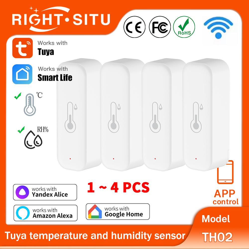 Smart Home Automation Kit - 1~4 個 Tuya WiFi 温度湿度センサー APP