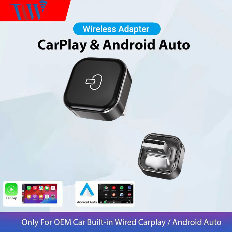 Wifi Smart Plug - TrolinkTek 新型ワイヤレスCarPlay/Android Autoアダプター。小型で使いやすく、プラグ＆プレイで簡単に接続。Wi-Fiによる高速接続、OTAアップデート対応。汎用モデル。