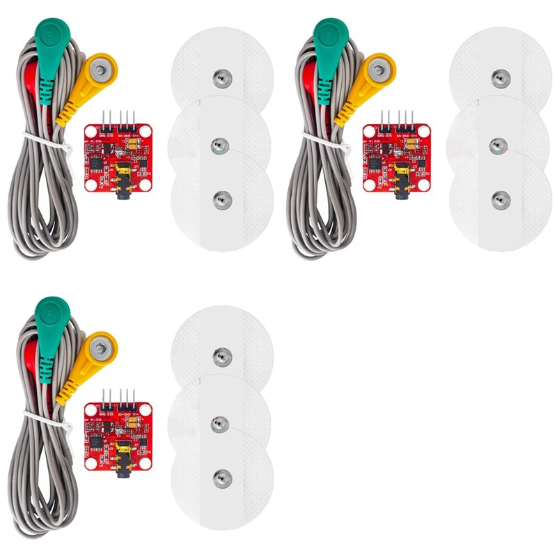 Sensor Kit Arduino - B50B-3X 筋電センサーモジュール EMG 信号収集 Arduino 電子開発キット用、モバイルエレクトロニクス用
