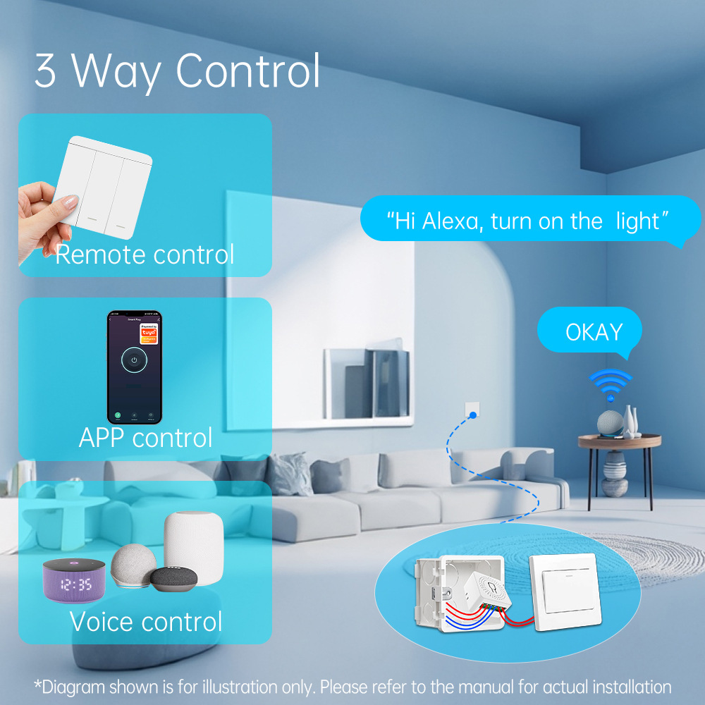 Tuya WiFiスマートライトスイッチ スマートホーム ワ - Smart Light Switch Wifi のレビューと価格