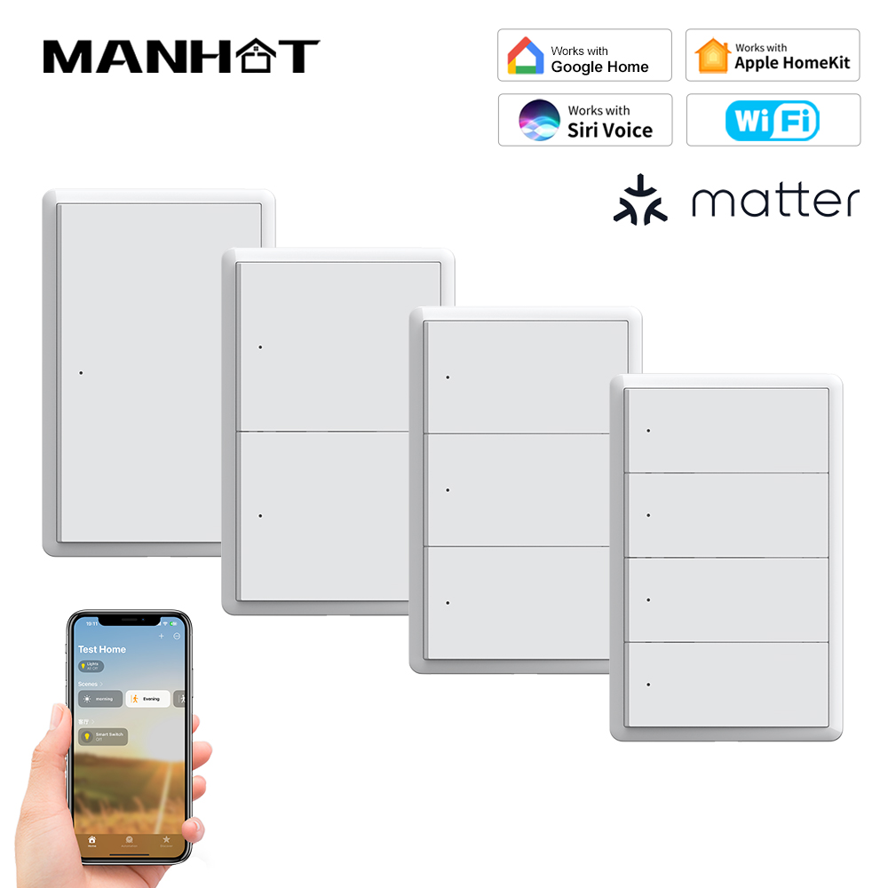 MANHOT ホームキット WiFi スマートスイッチ ニュ - Smart Light Switch Wifi のレビューと価格