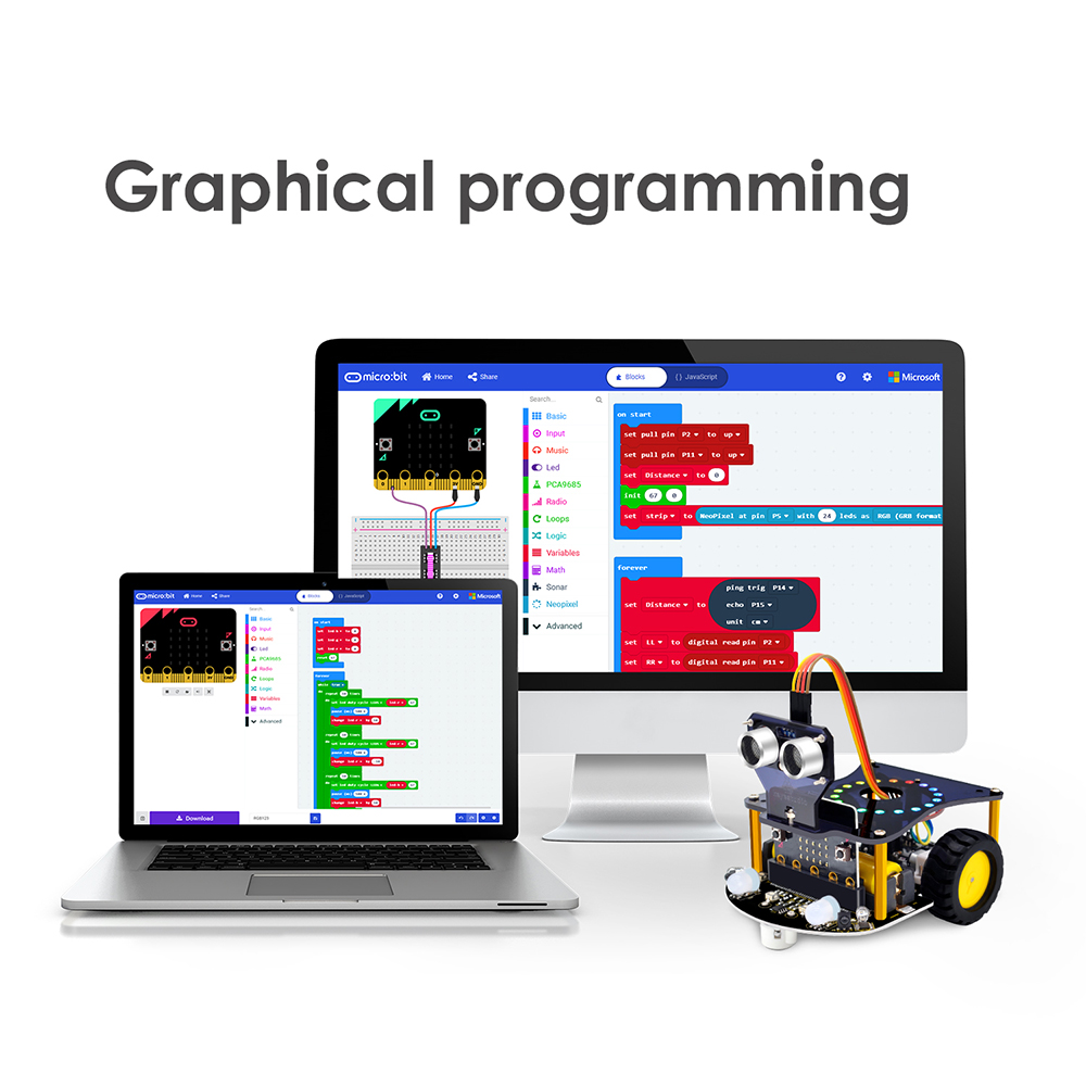 Kidsbits 2WD Microbit V2 ロボットカ - Esp32 Smart Home Kit のレビューと価格